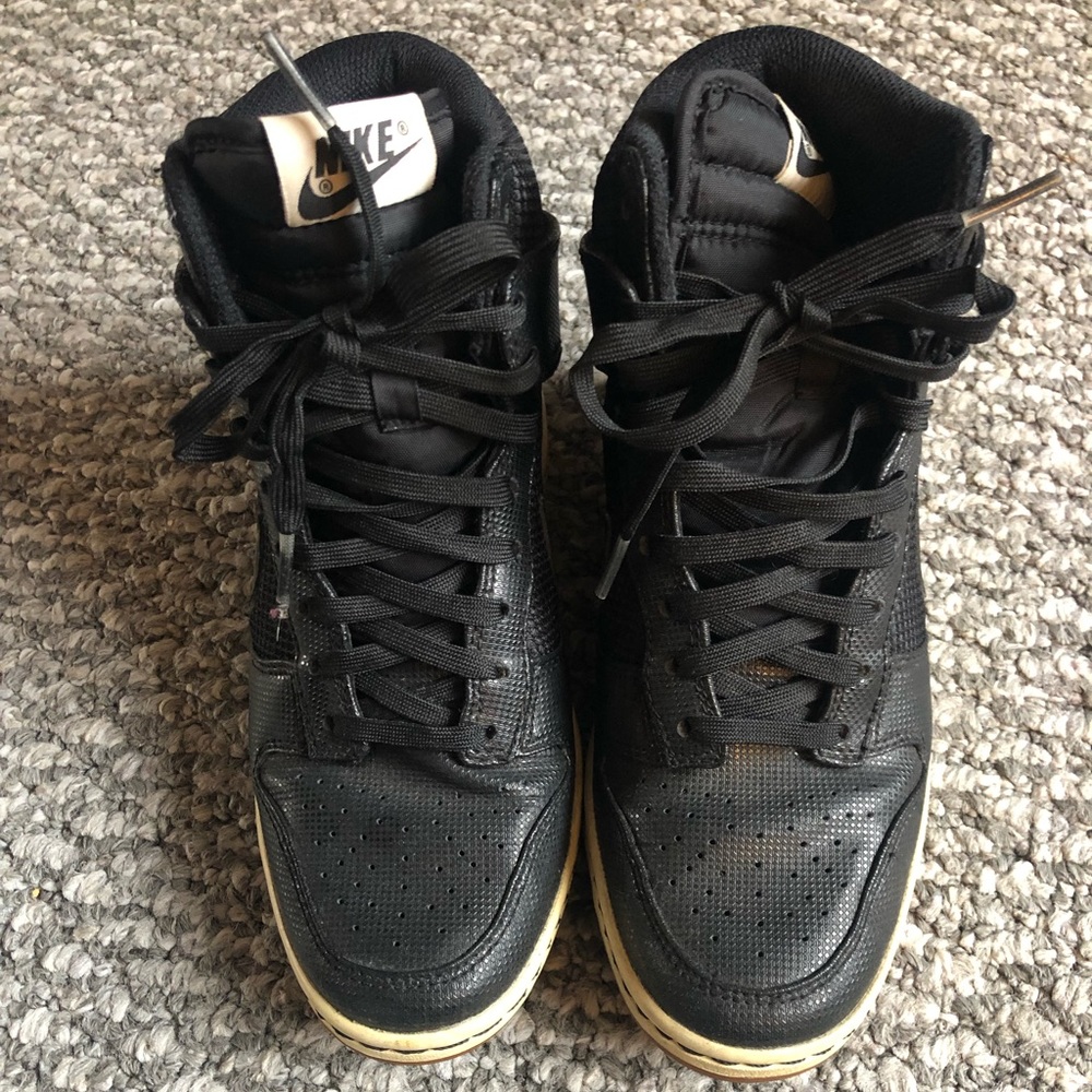 Nike dunks sky high wedge sneakers.